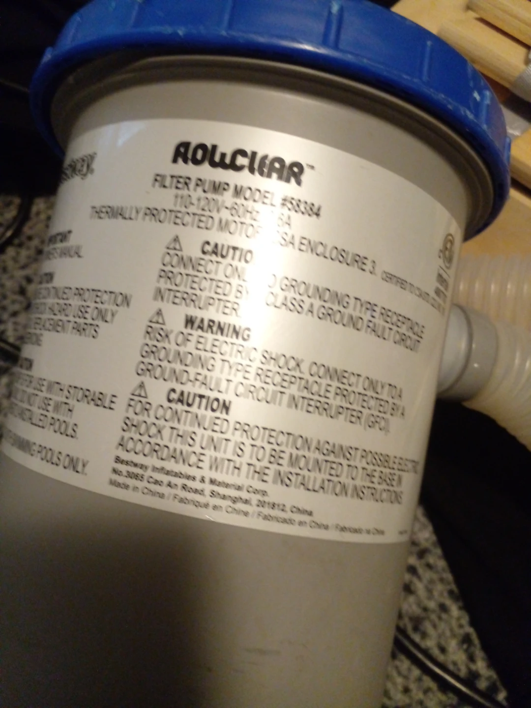 Bestway Flowclear Filter Pump Model #58384