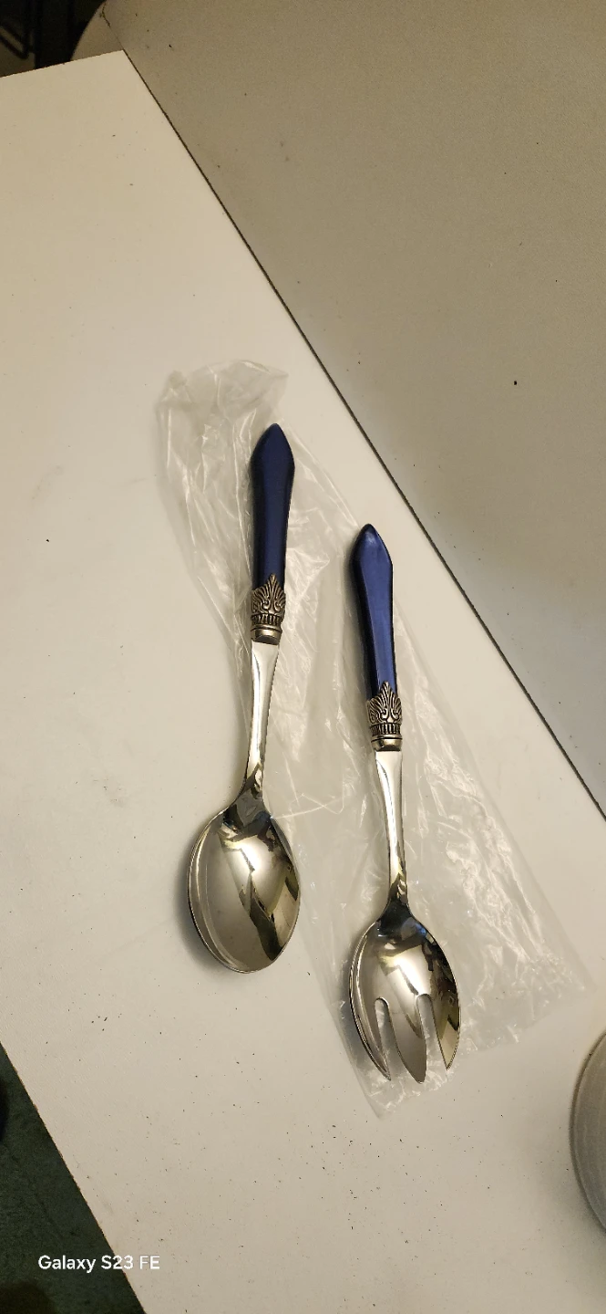 Vintage Serving Spoon and Fork Set - photo 2