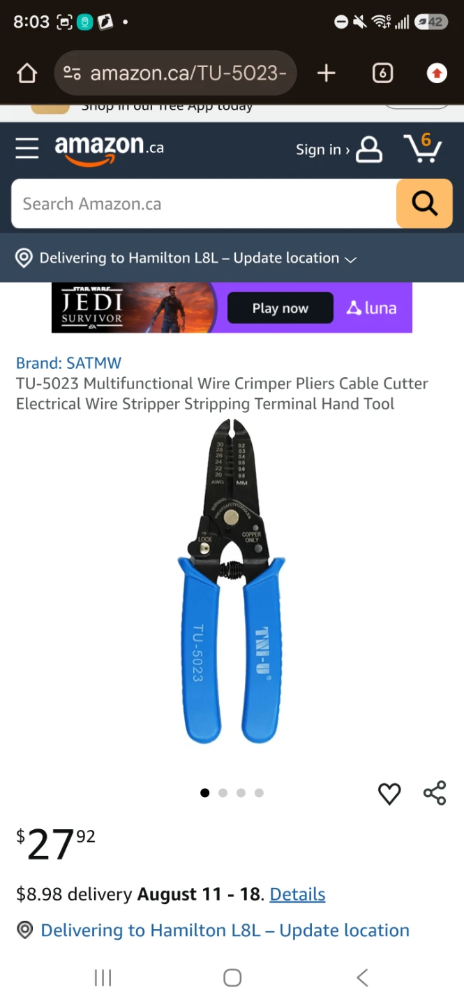 SATMW TU-5023 Multifunctional Wire Crimper Pliers Cable Cutter