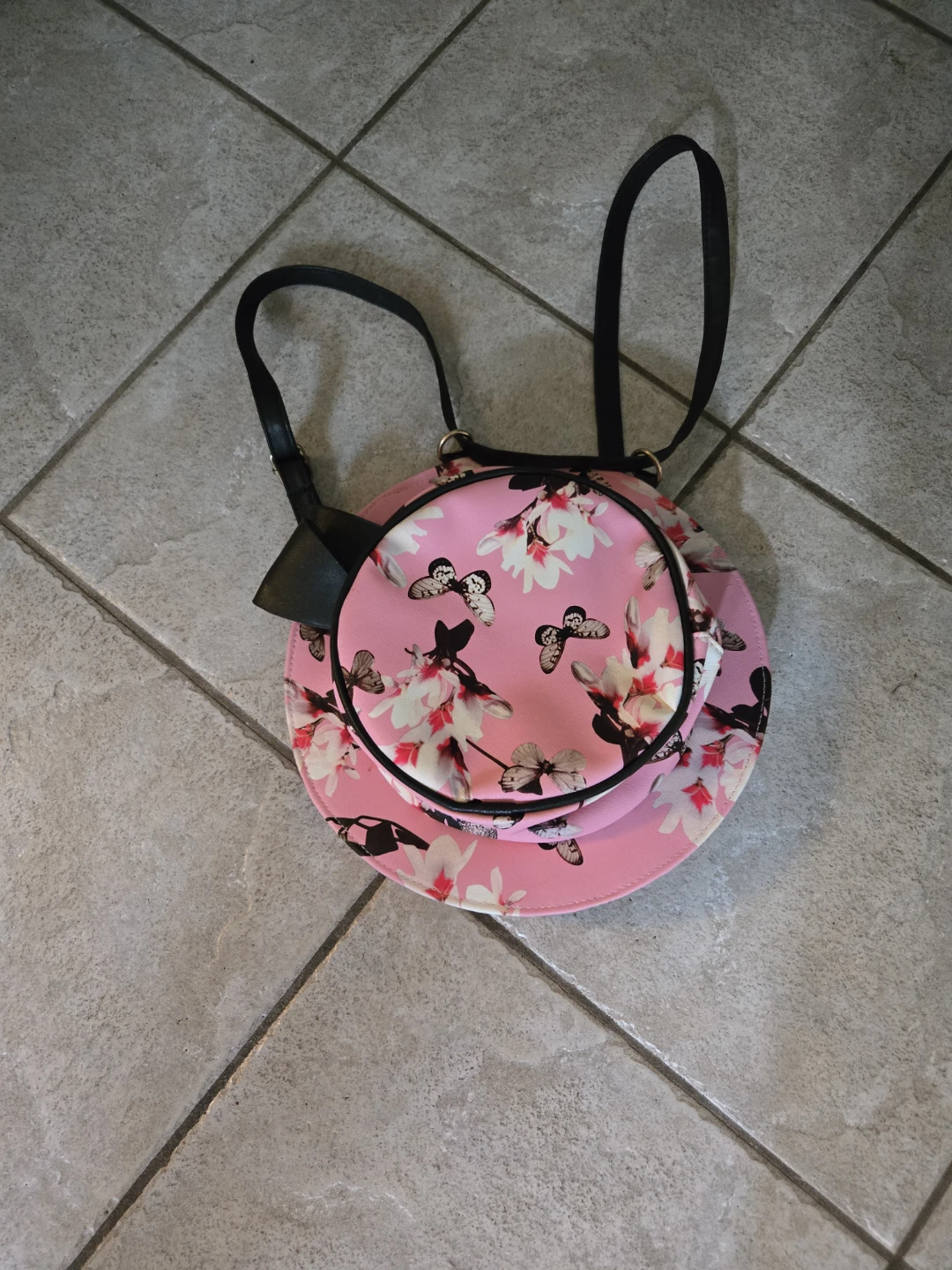 Pink Floral Butterfly Backpack