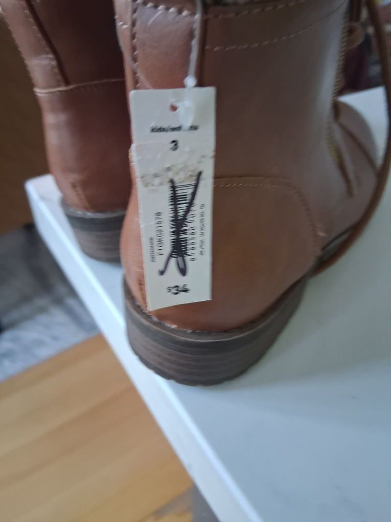 Kids' Brown Combat Boots - photo 3