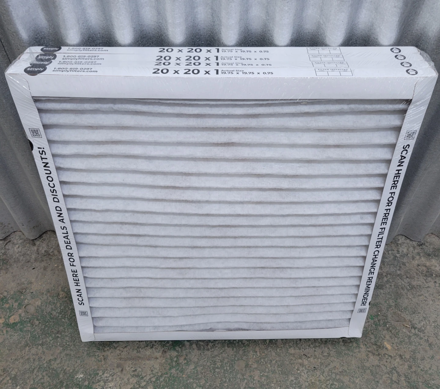 Brand new Simply Filters MERV 8 Air Filters - 20x20x1 (4-Pack) - photo 3