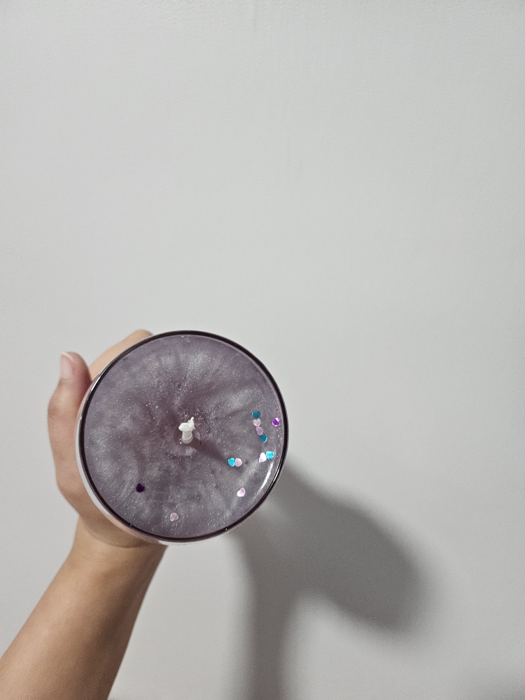 Wine Glass Candle with Glitter - photo 4