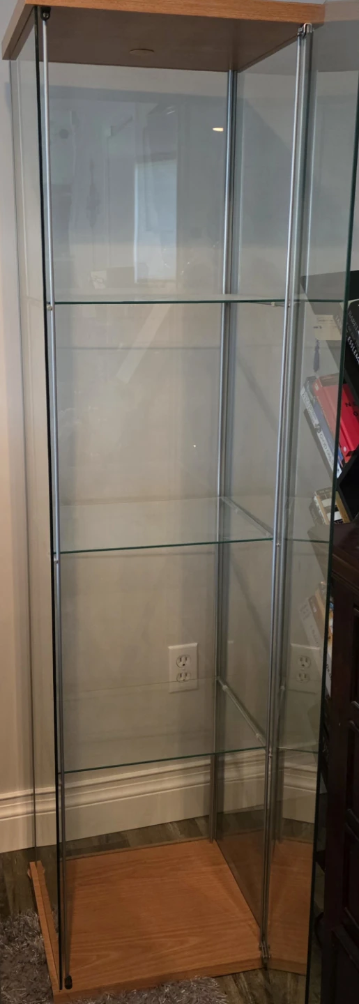 Glass Display Cabinet with Wood Accents - photo 2