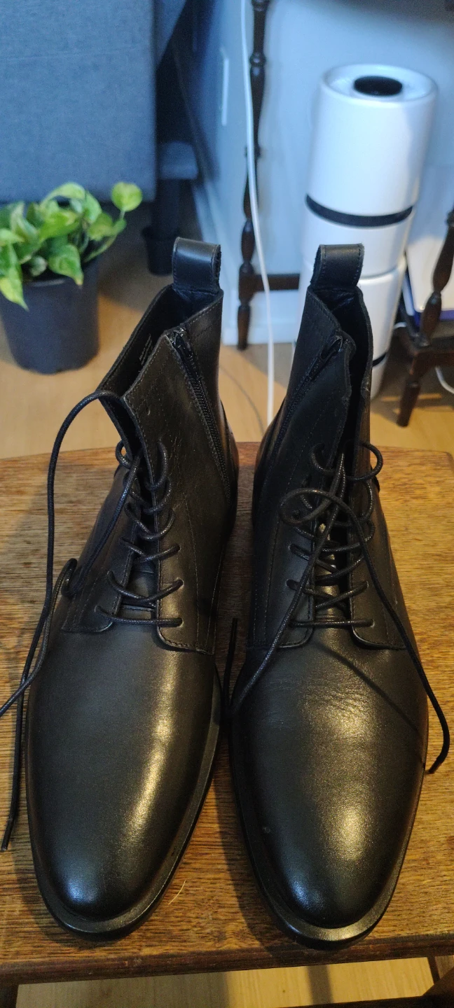 Black Leather Ankle Boots