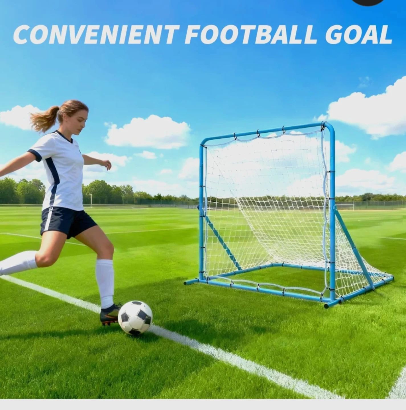 4x4ft 2-in-1 Sports Rebounder and Football Goal