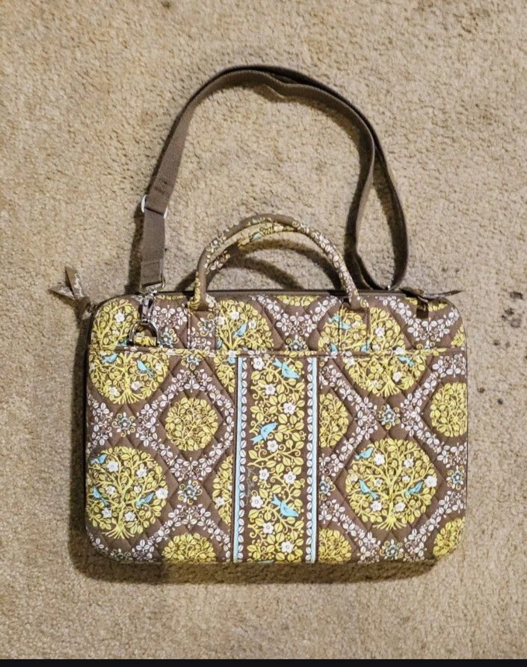 Vera Bradley Padded Floral Laptop Case w/ Shoulder Strap