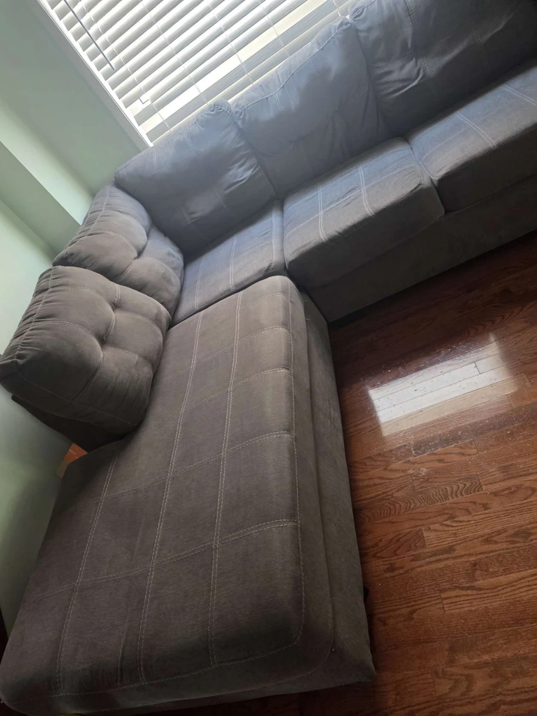Grey Sectional Sofa with Chaise - photo 2