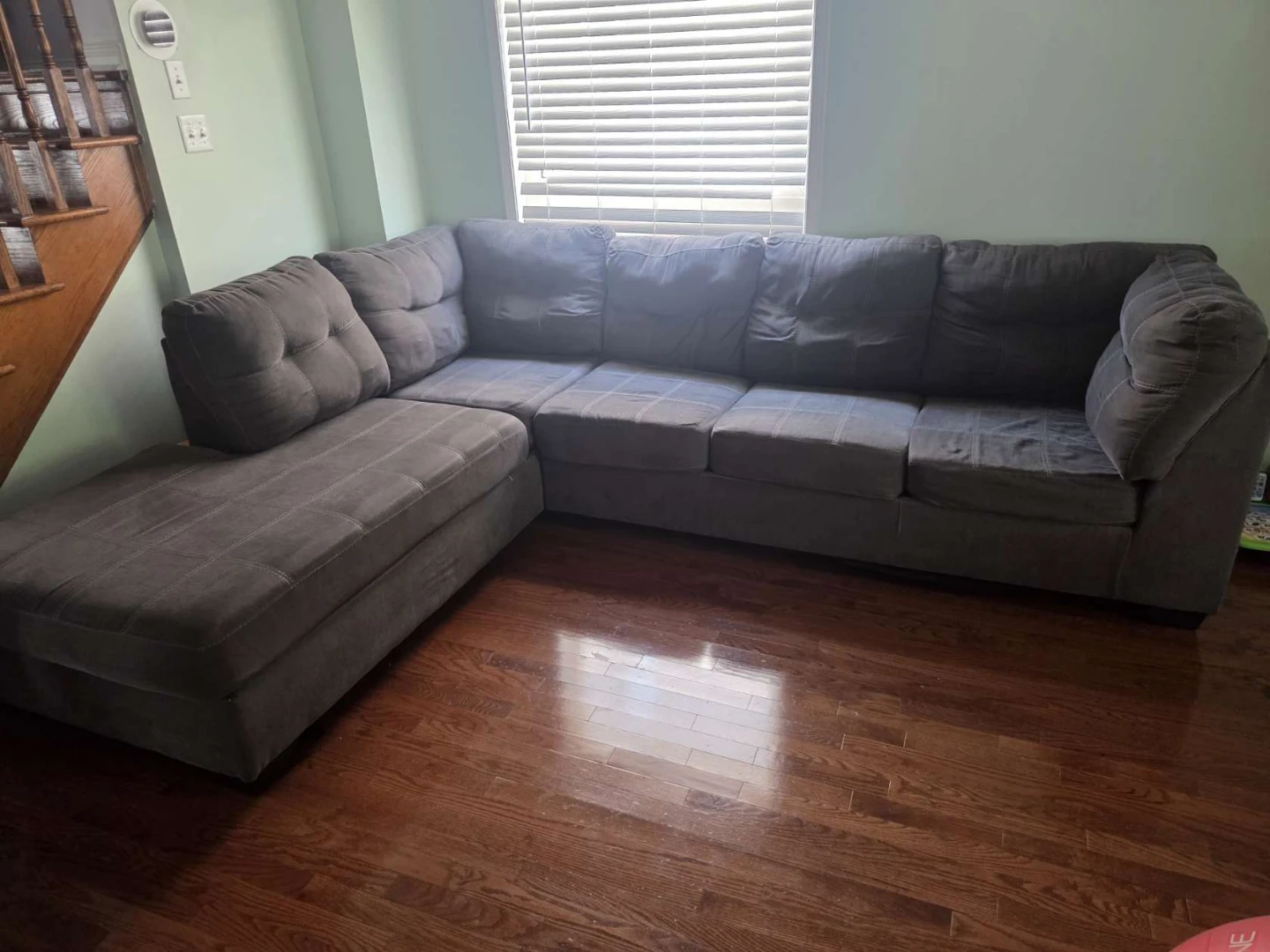Grey Sectional Sofa with Chaise - photo 3