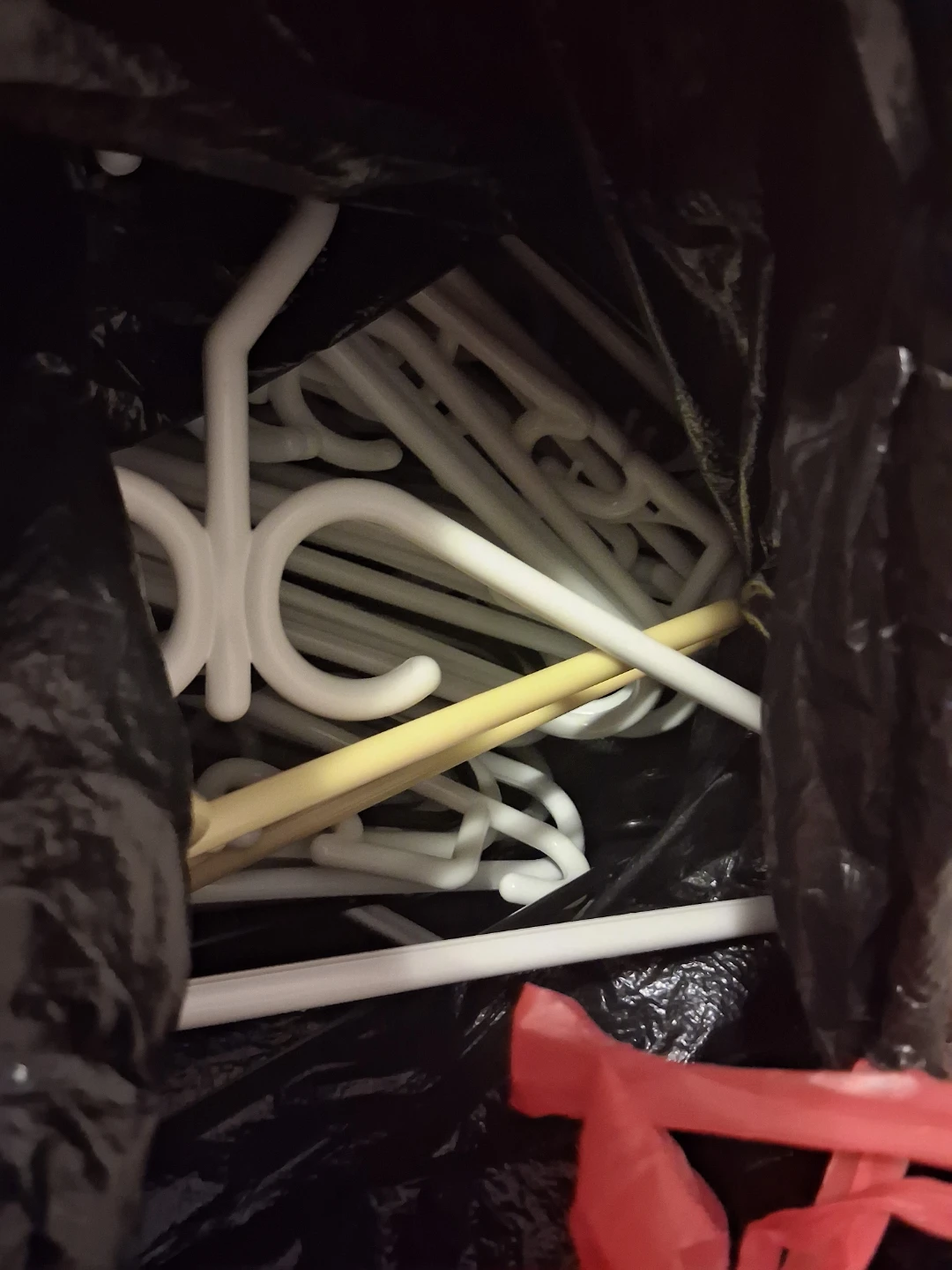 Bundle of White Plastic Hangers - photo 2