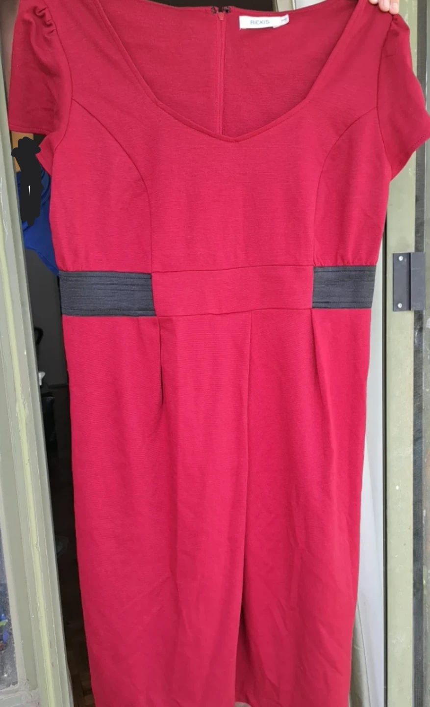 Rickis Red Dress with black Waistband