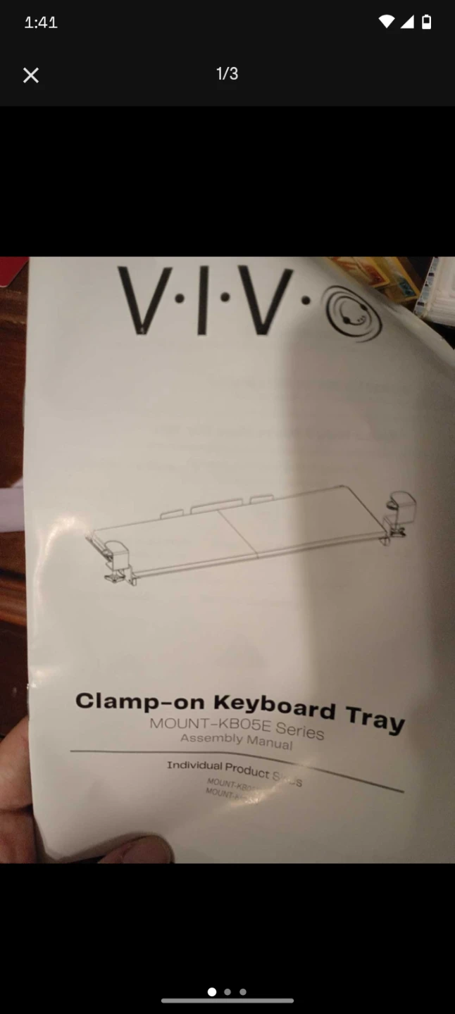 VIVO Clamp-on Keyboard Tray