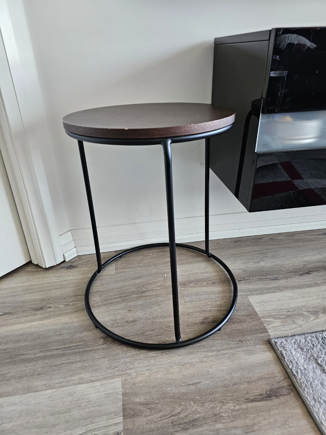 Round Wood Accent Table