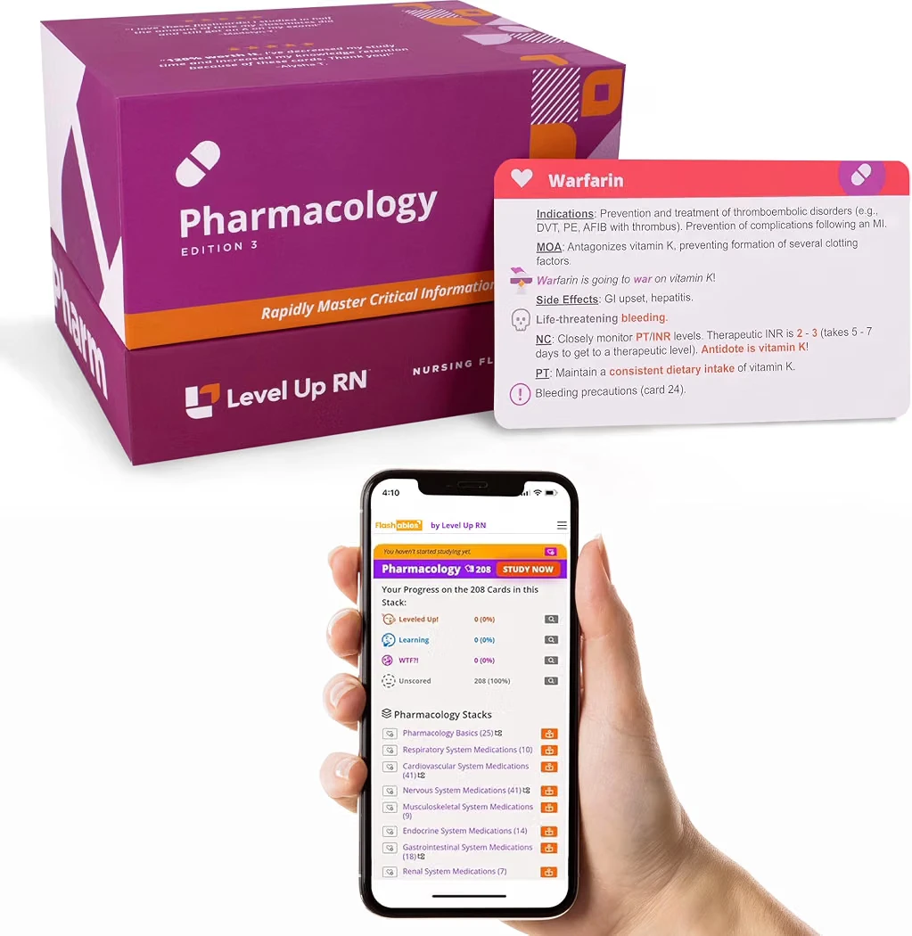 Level Up RN Pharmacology Flashcards - Edition 3