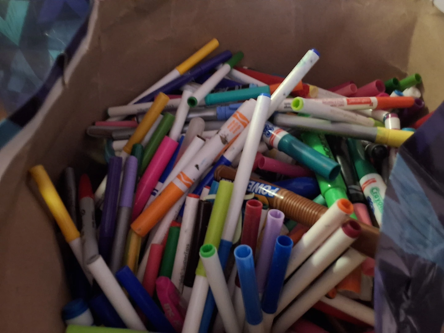 Assorted Crayola and Sharpie markers