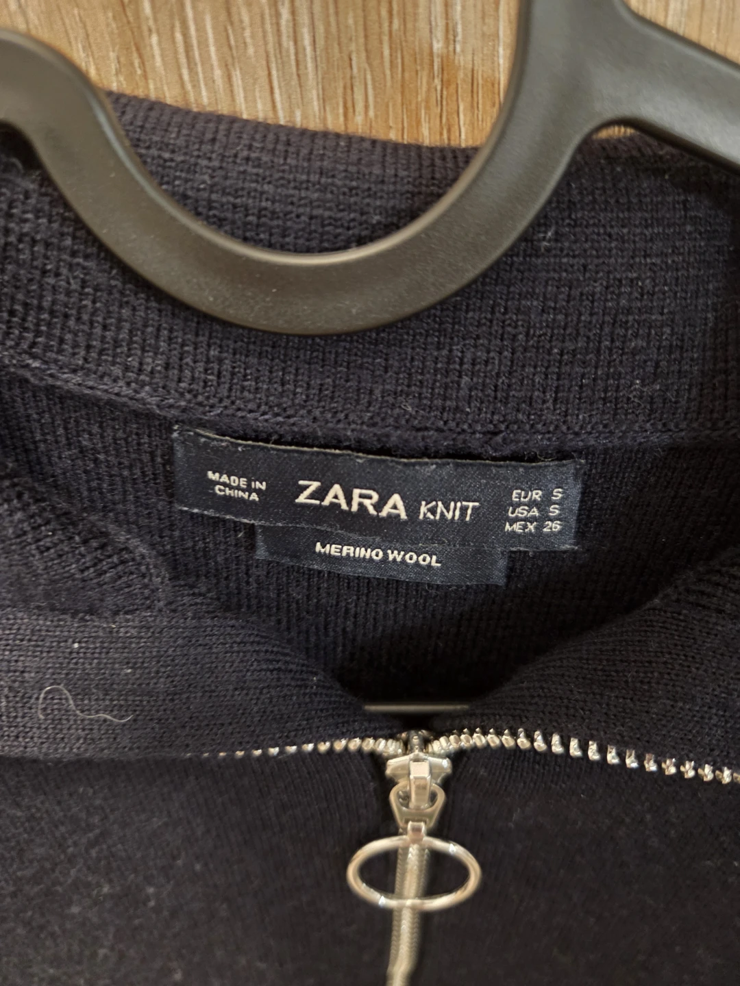 Zara Knit Merino Wool Half-Zip Sweater - photo 2