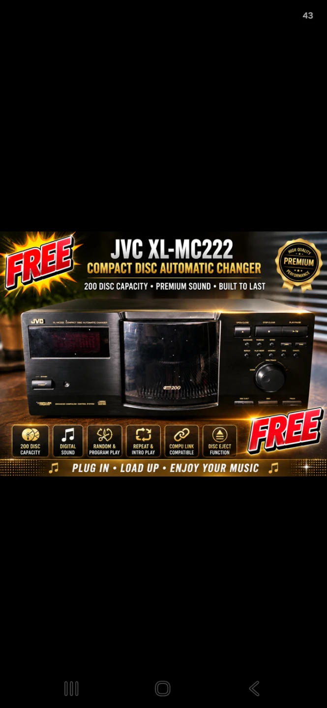 JVC XL-MC222 200-Disc Compact Disc Changer