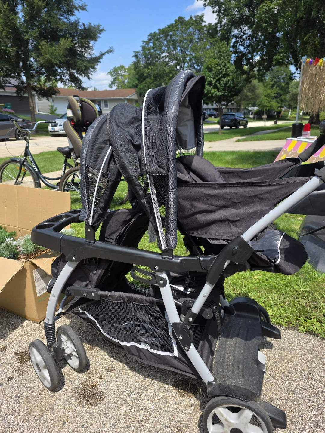 Black Tandem Stroller
