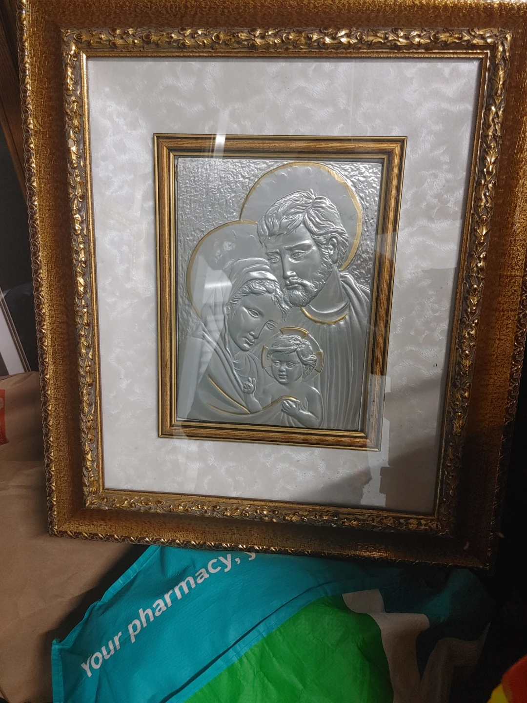 Framed Religious Art - Holy Family made in italy