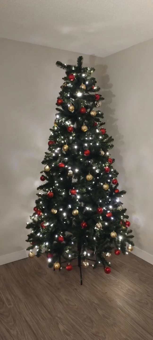 Artificial Christmas Tree with Ornaments and Lights