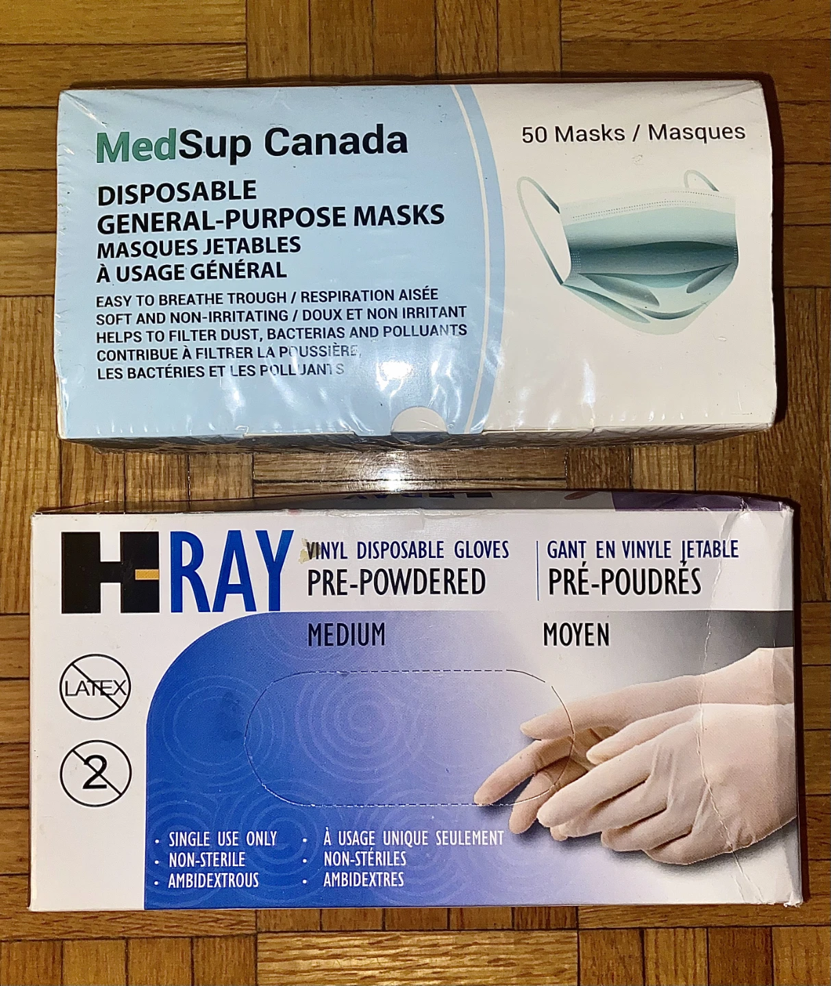 Brand New PPE Bundle - 50 Face Masks & 100 Vinyl Gloves