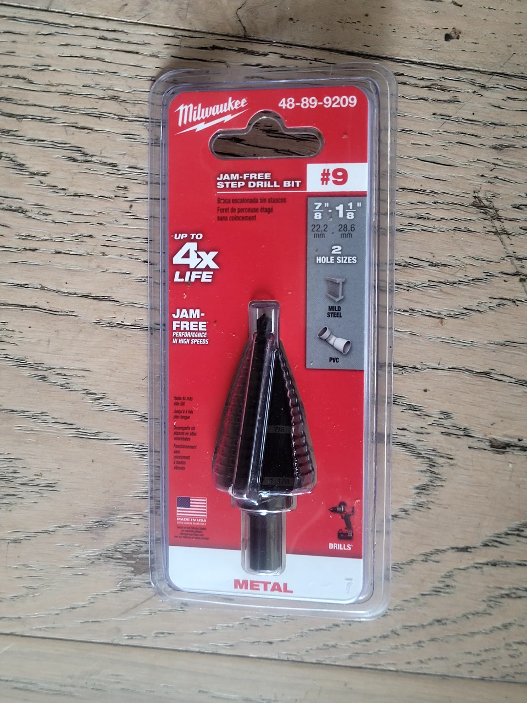 Milwaukee #9 Step Drill Bit