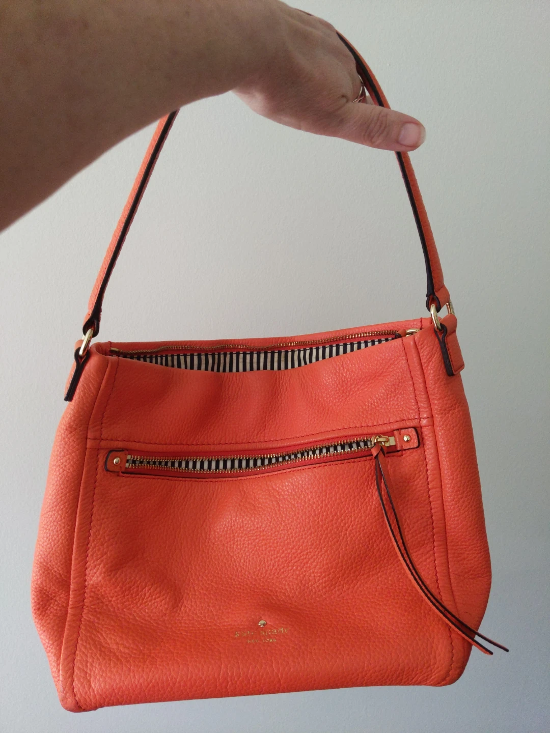 Kate Spade Orange Leather Shoulder Bag