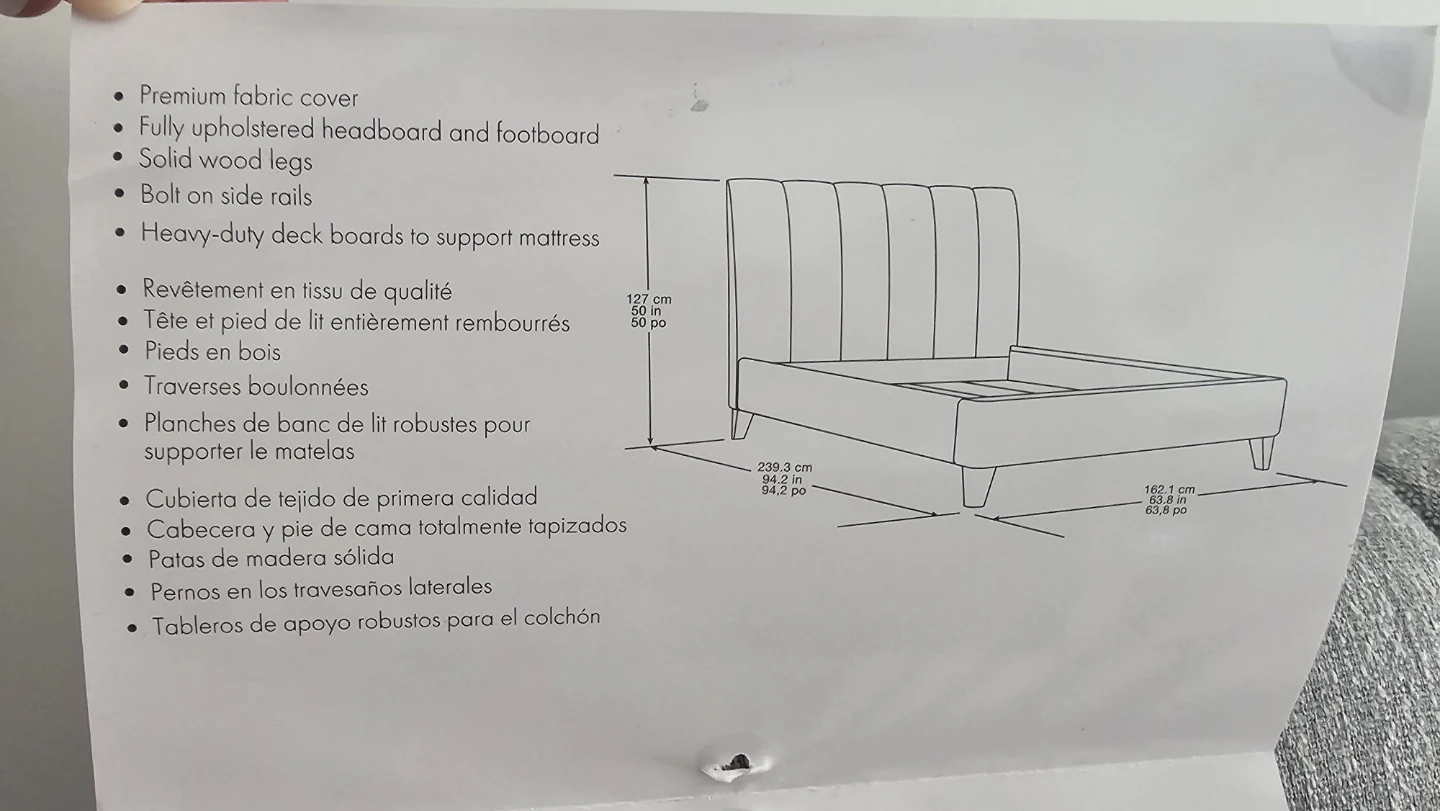 Upholstered Queen Bed - photo 2