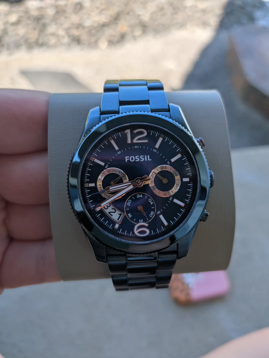 Fossil Dual Time Quartz ES4093 Women's Watch - photo 3