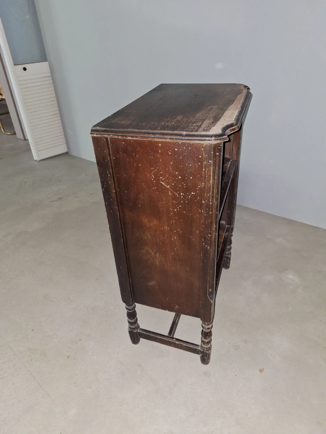 Antique Wooden 2-Shelf Cabinet - photo 2