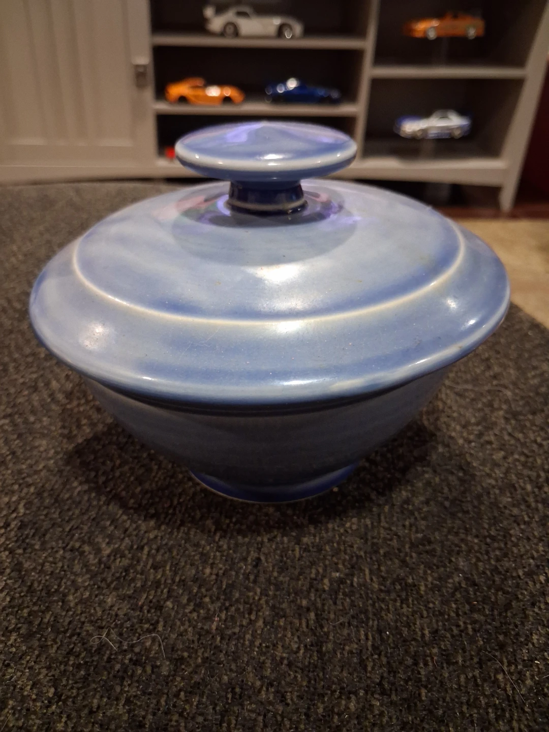 Aitken blue ceramic lidded serving bowl - photo 2
