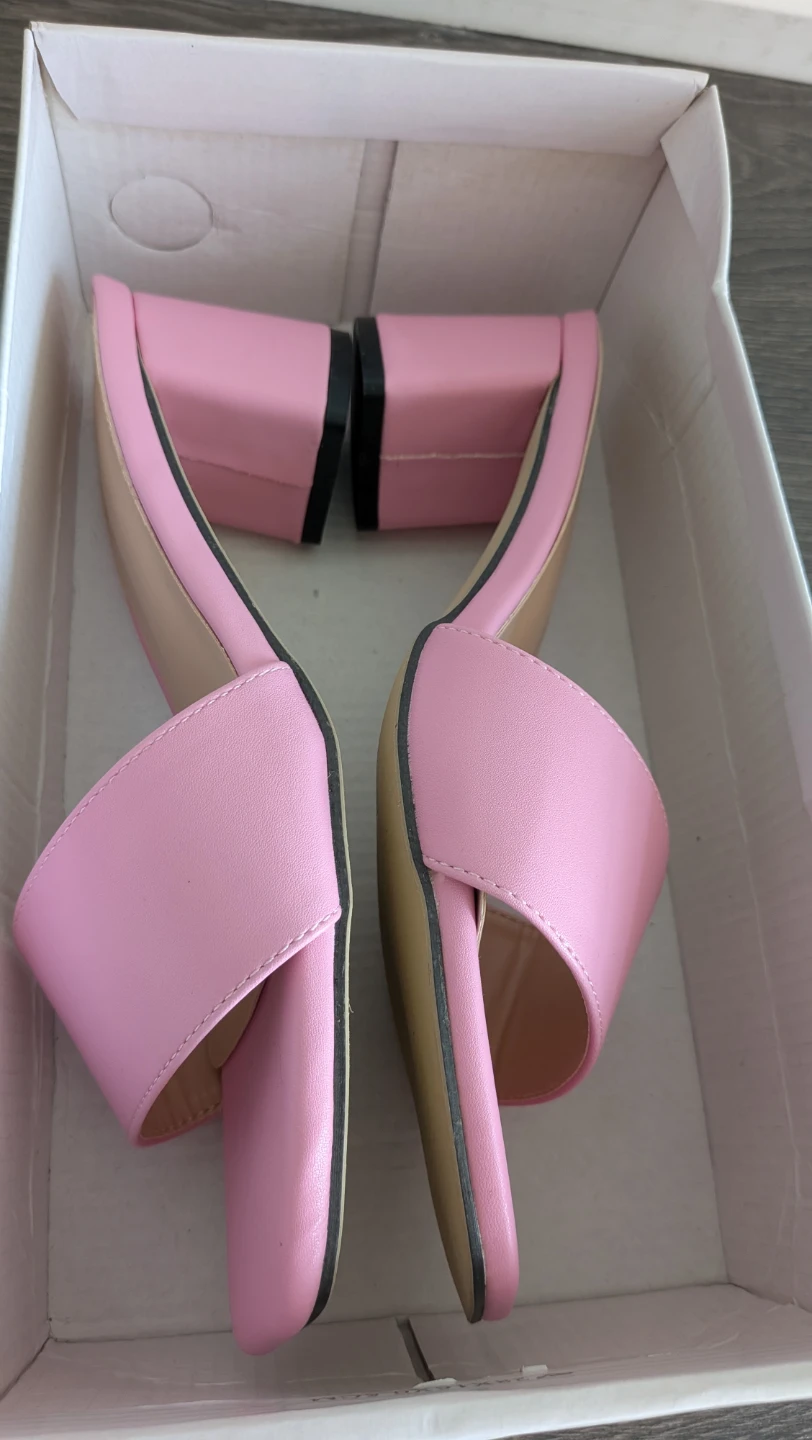 Pink Block Heel Sandals - True pink, no filter - photo 3