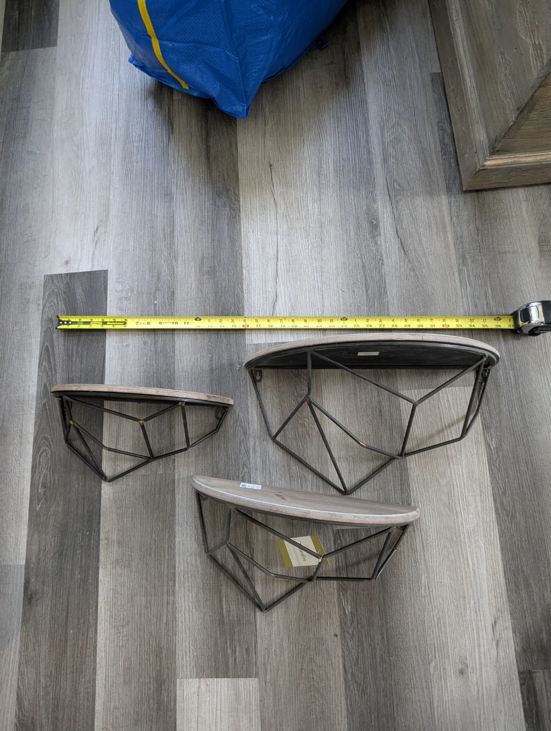 Set of 3 Geometric Wall Shelves