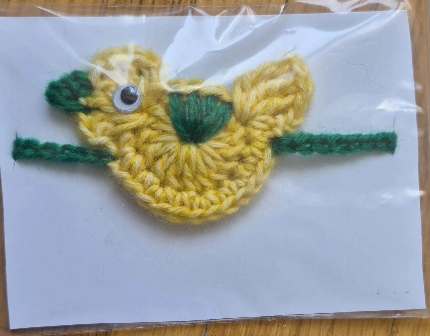 Handmade Crochet Yellow Chick rakhi
