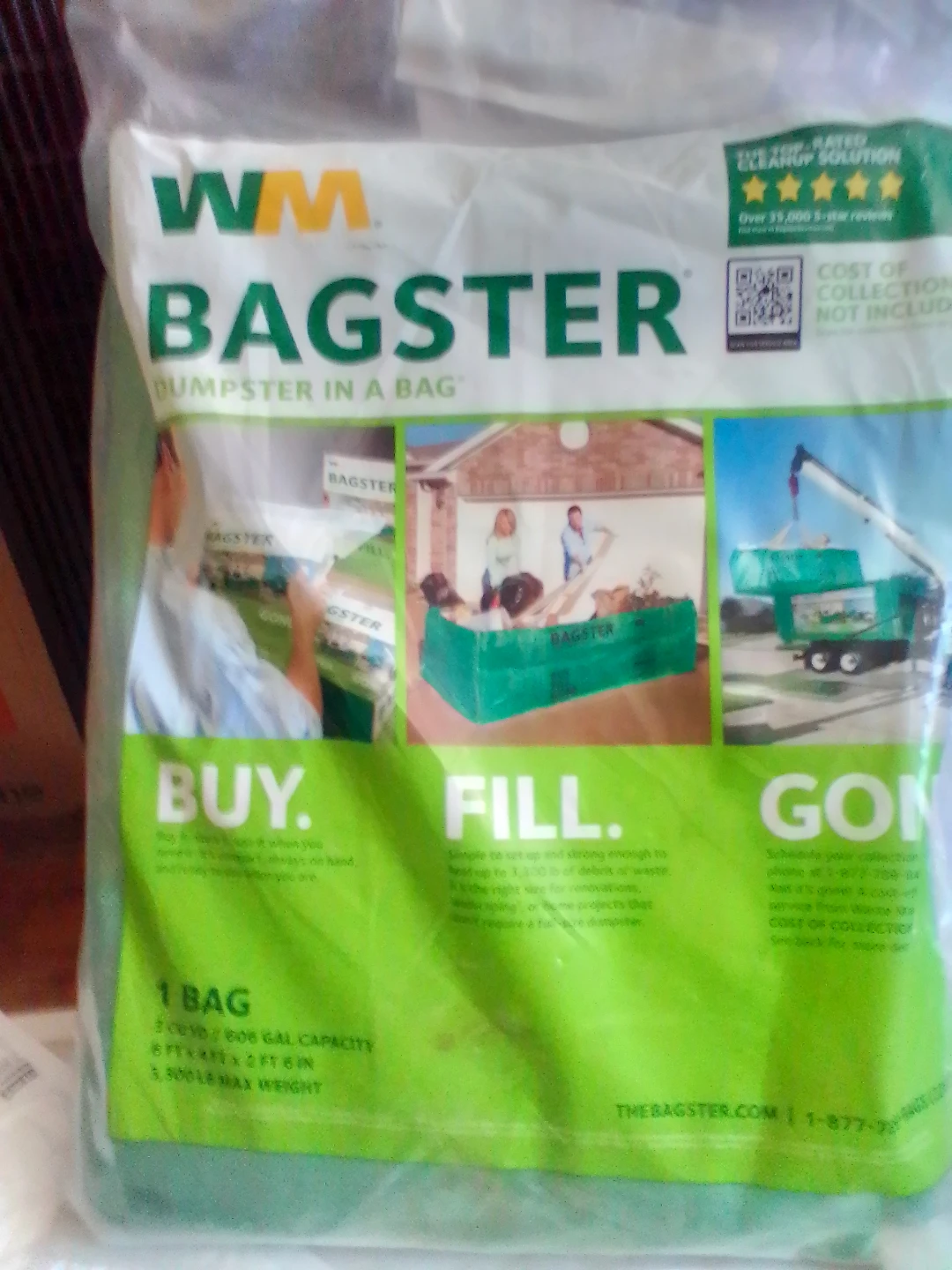 WM Bagster Dumpster in a Bag