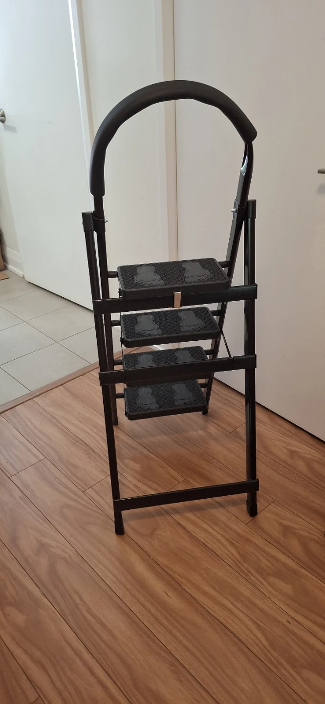 4-Step Folding Step Stool Ladder with Handle - photo 3
