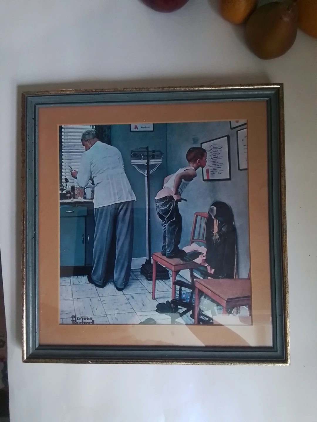 Vintage Norman Rockwell Framed Print – "Before the Shot"