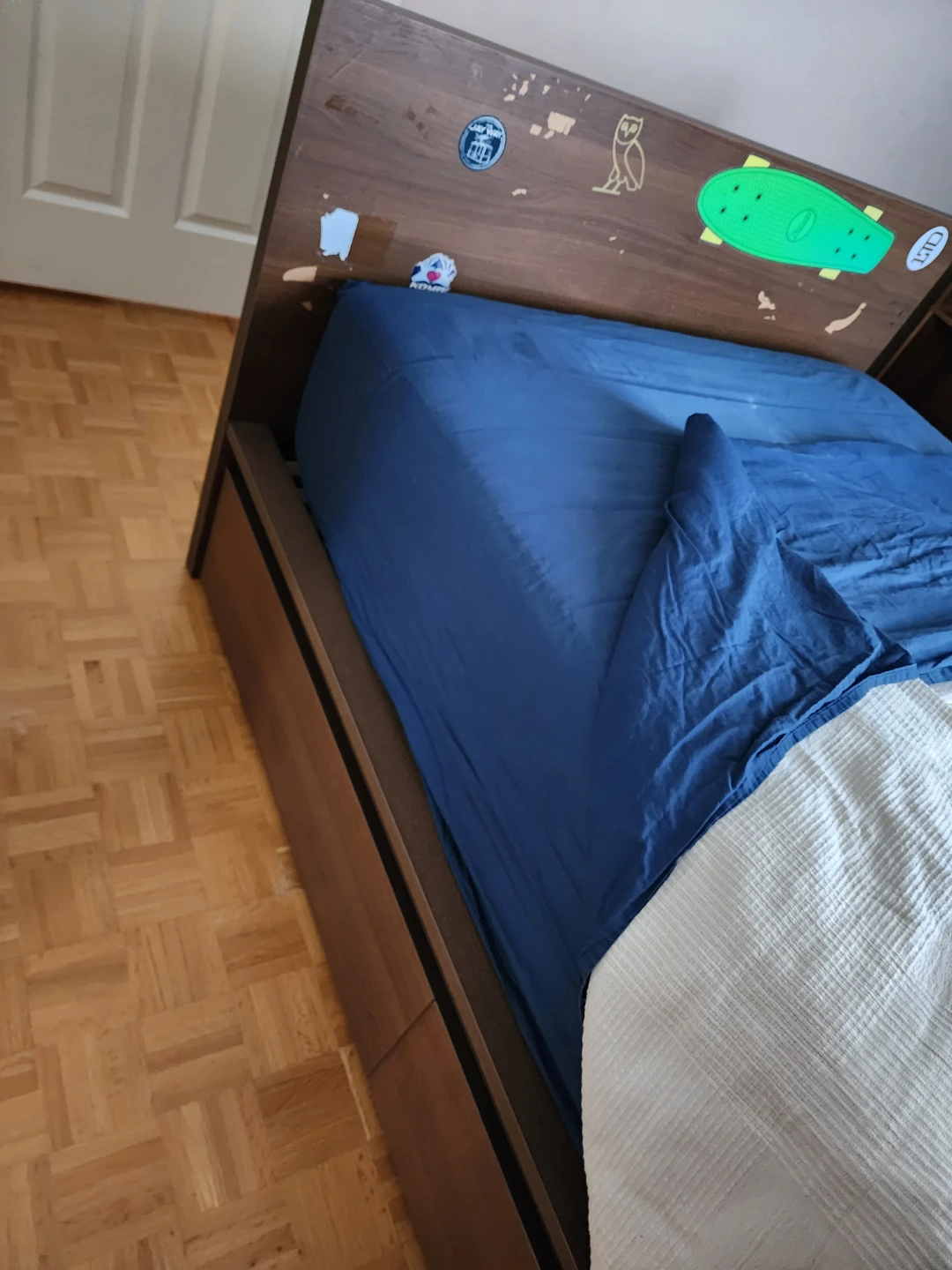 Ikea bed frame.   It will be disassembled prior to sale.