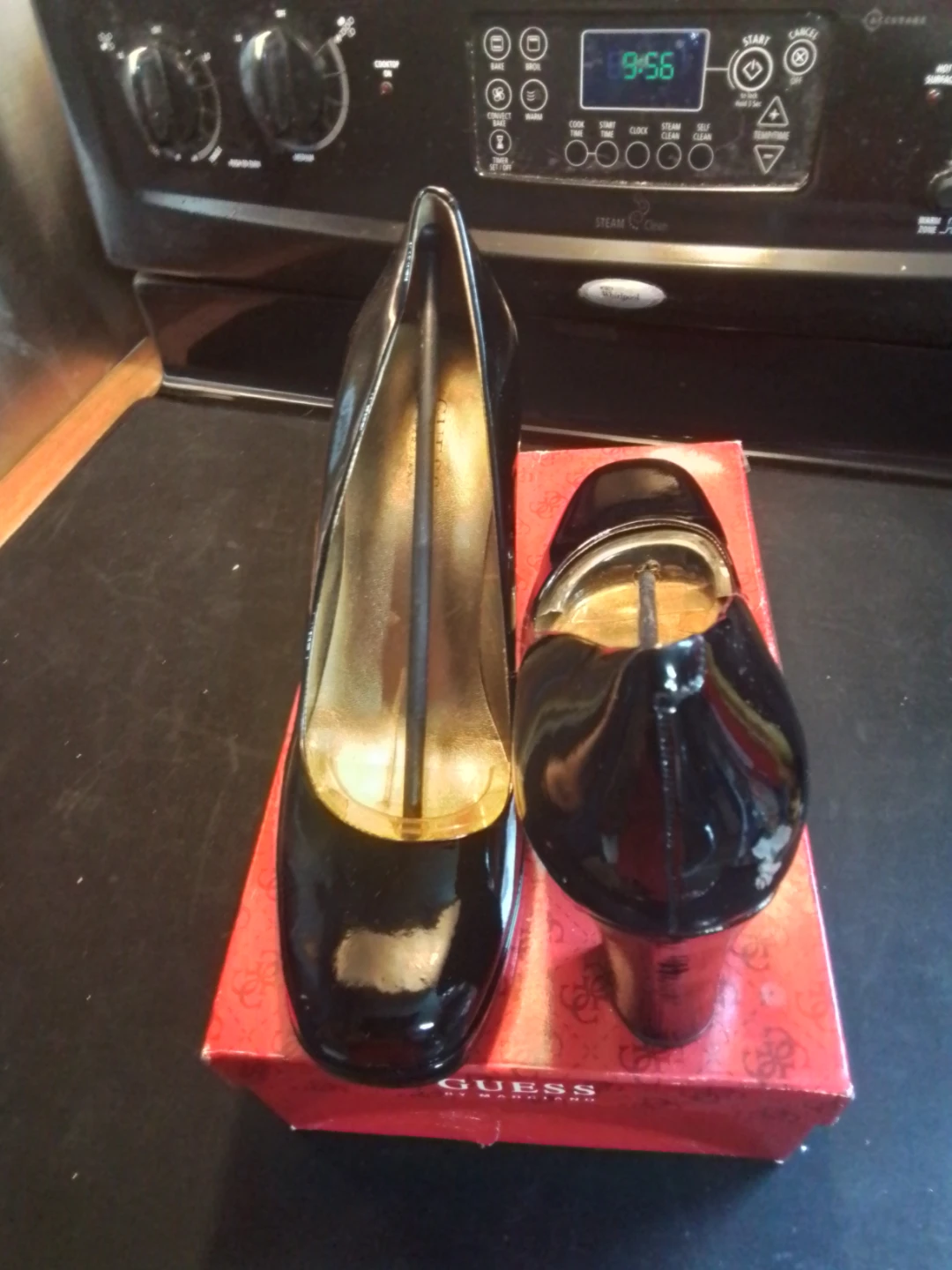 Guess Black Patent Heels Size 10 M - photo 3