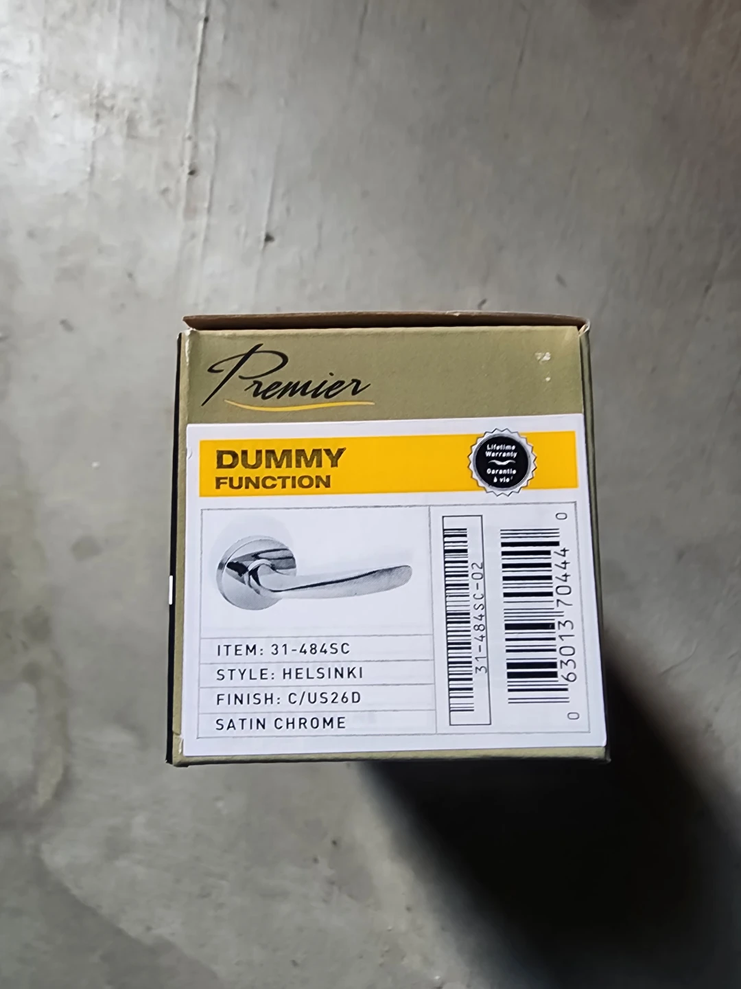 Premier Helsinki Dummy Door Lever - Satin Chrome