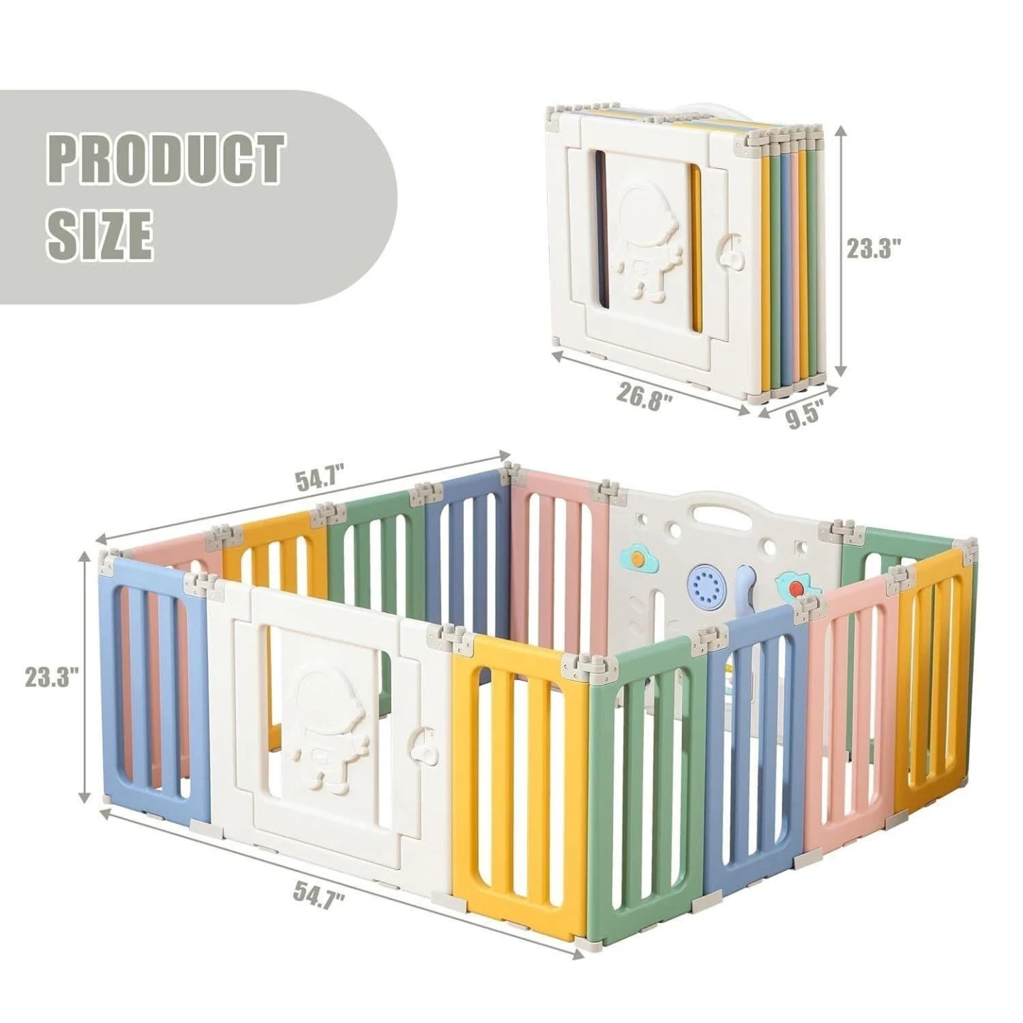 Multi-Color Baby Playpen with Toys - photo 3