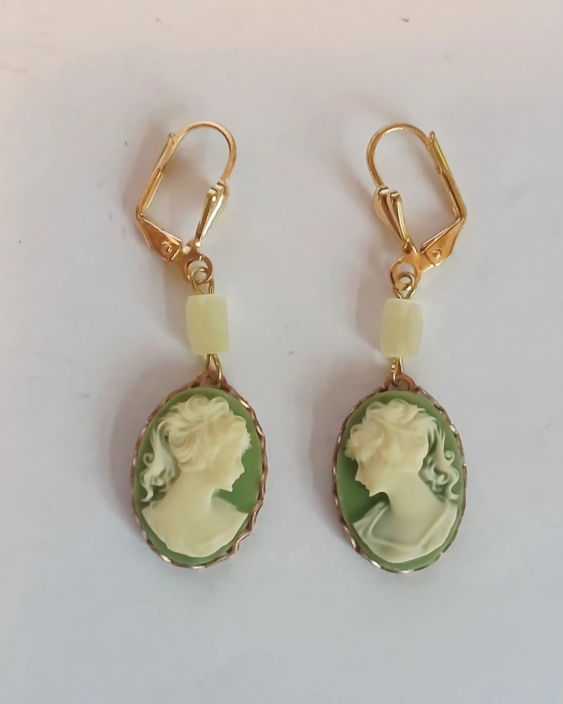 Cameo Earrings with Leverback Clasps - photo 2