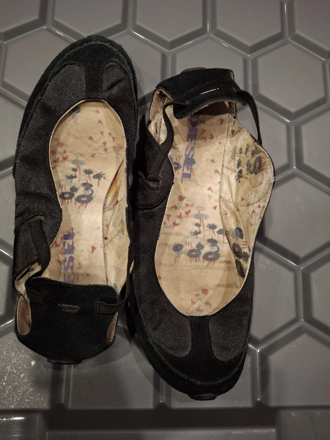 Diesel Black Ballet Flats