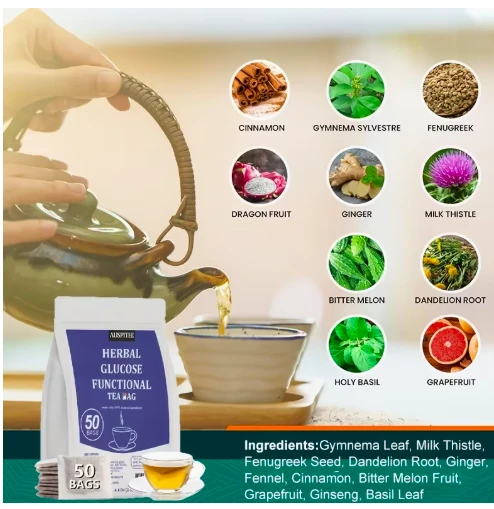 Auspisee Herbal Glucose Functional Tea Bags - 50 Bags - photo 3