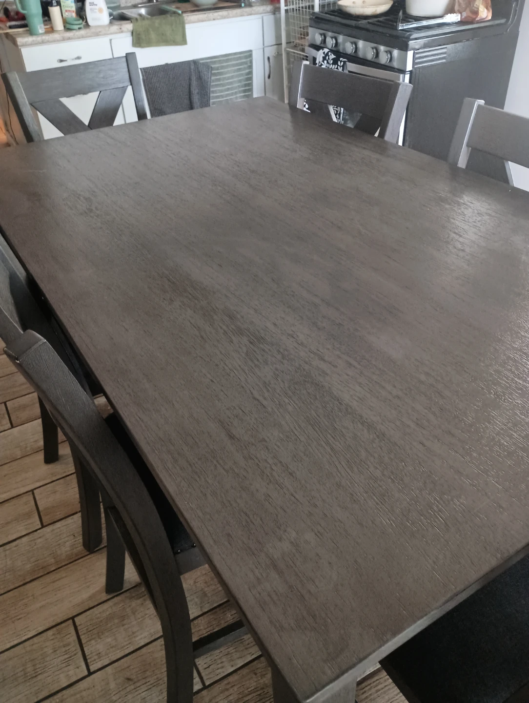 Gray Dining Table and 6 Chairs Set - photo 2