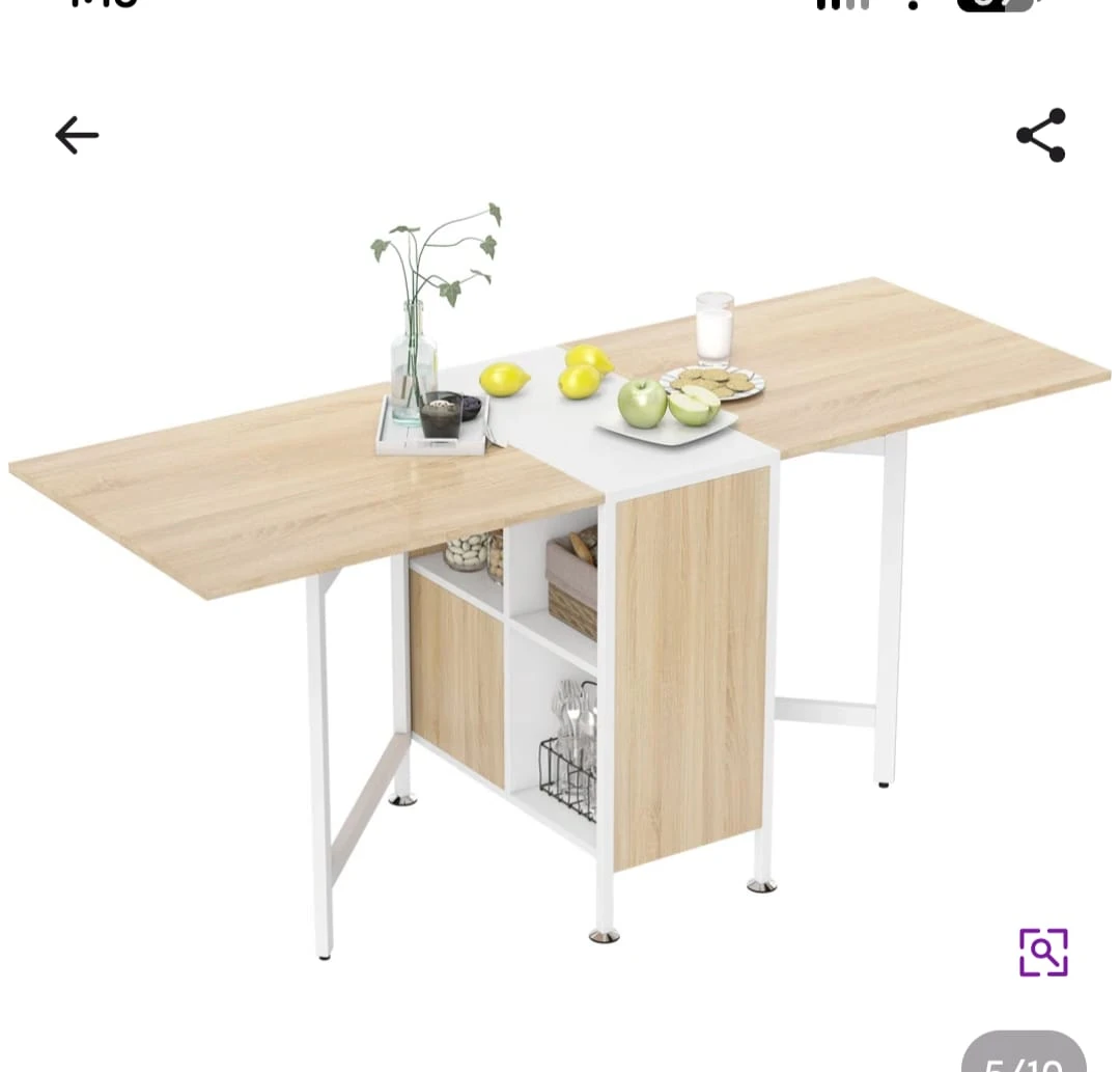 Folding Dining Table with Storage