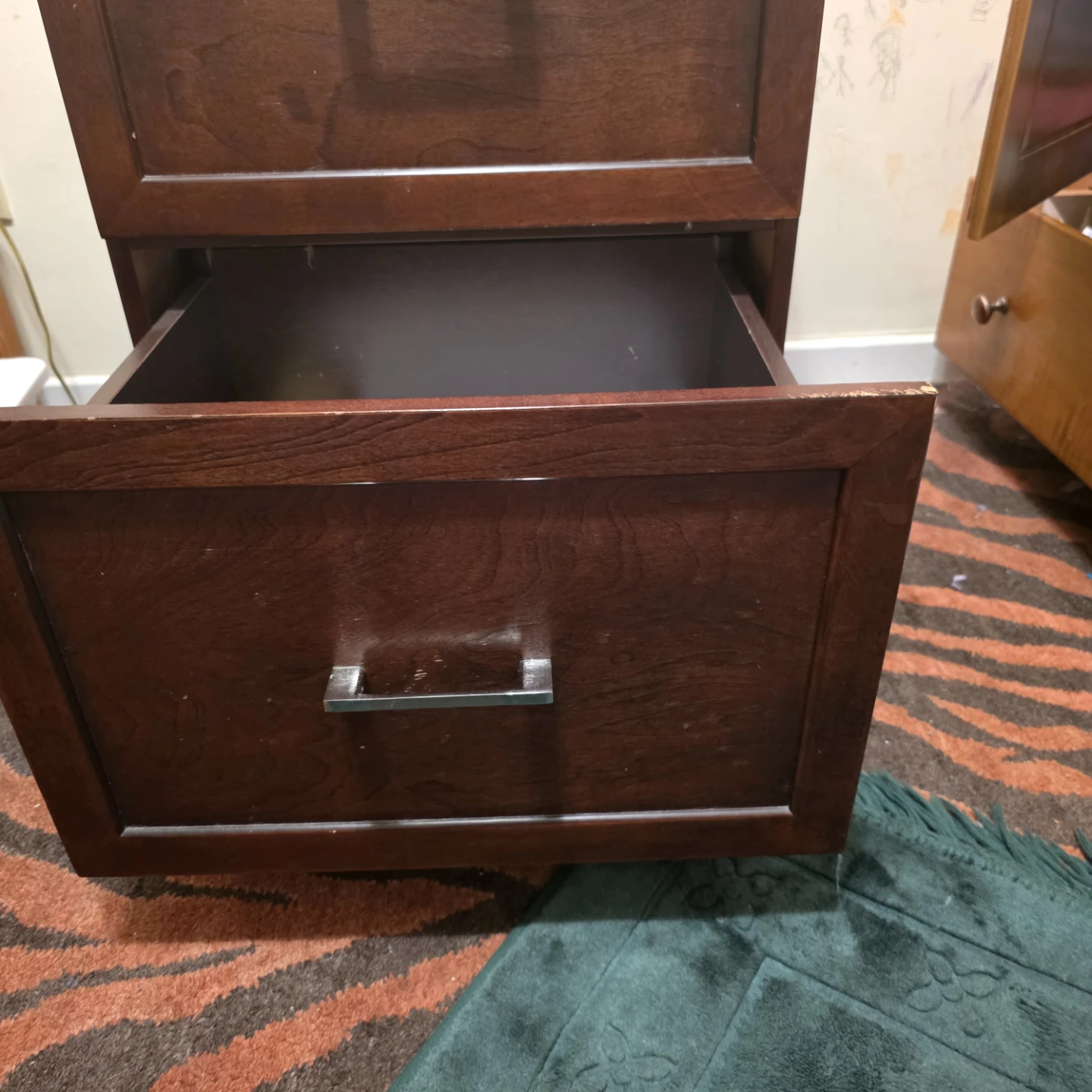 Dark Wood Filing Cabinet