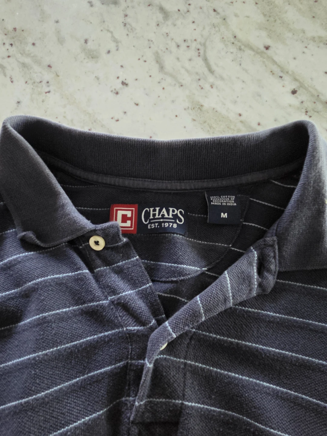 Chaps Striped Polo Shirt - Size M - photo 3