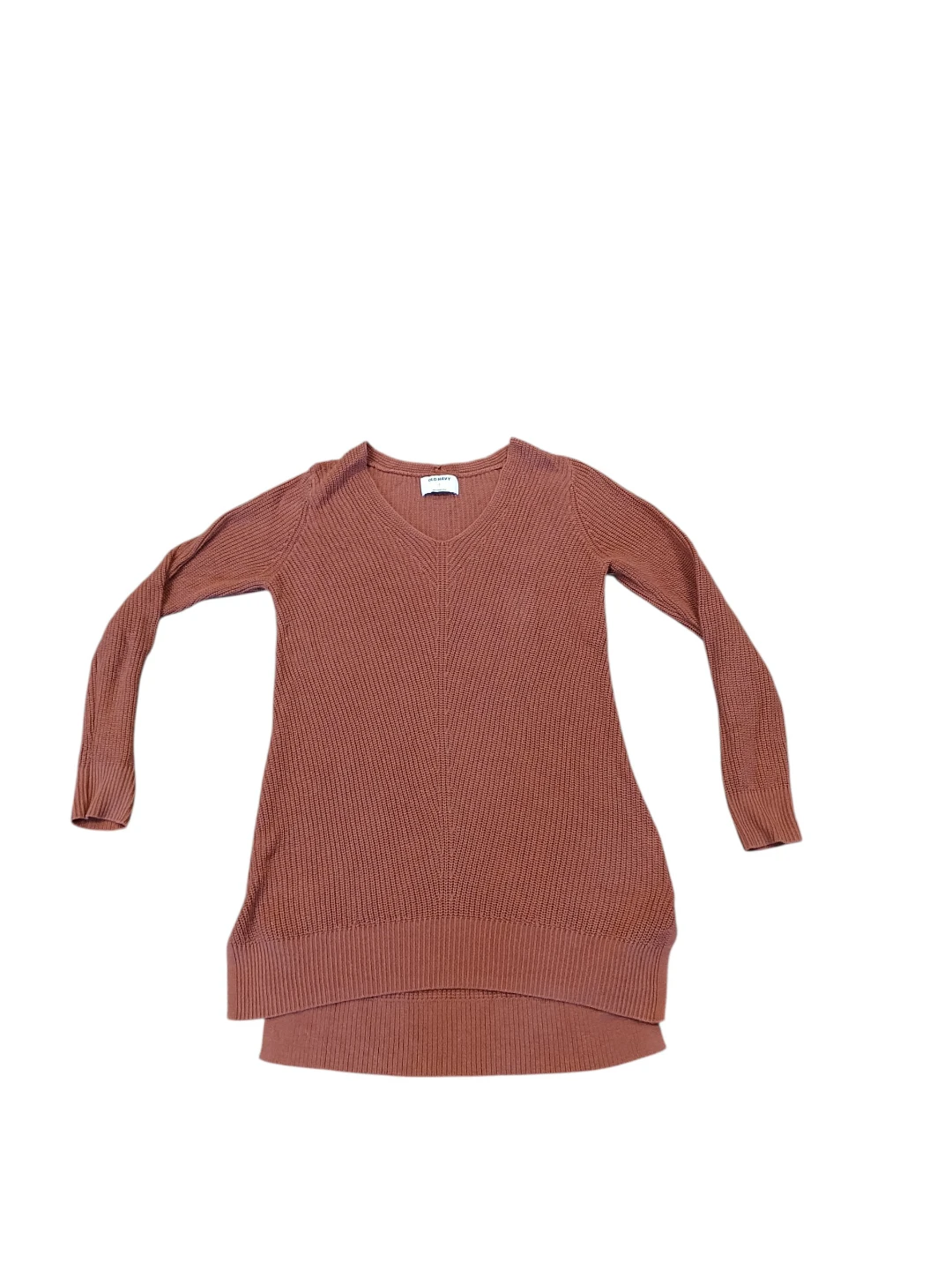 Old Navy Textured Rib-Knit V-Neck Tunic Sweater