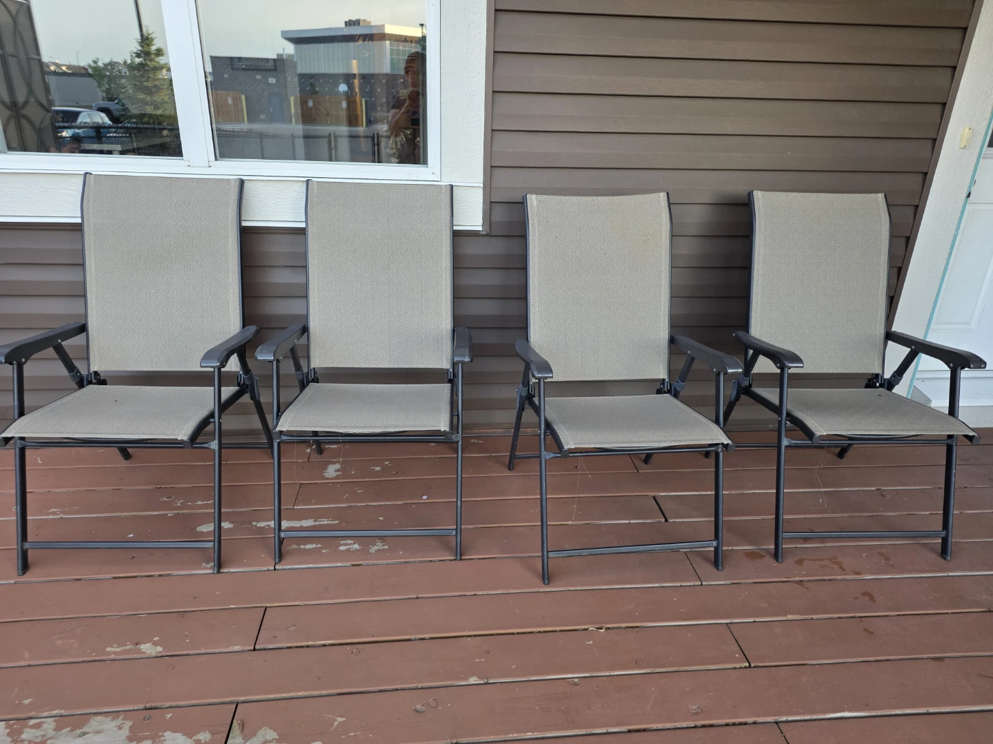 Set of 4 Folding Patio Chairs
